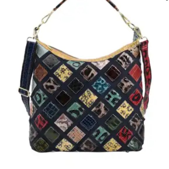 Chaos by Elsie Bags Large Croco Diamond Pattern Genuine Leather